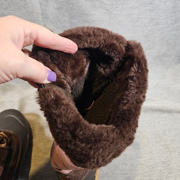 Lands’ End Womens Squall Insulated Winter Snow Boots Mauve Quartz Pink Size 9.5 - Picture 8 of 9